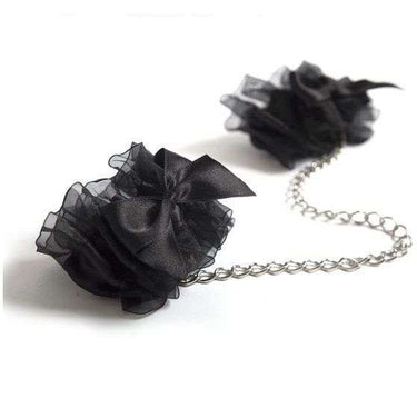 Polsini in organza e raso per seduzione e bondage raffinato